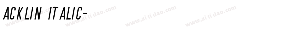 Acklin Italic字体转换
